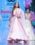 The Flamingo Forest Gardenia Anarkali in Blush Pink