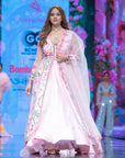 The Flamingo Forest Gardenia Anarkali in Blush Pink