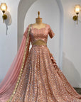 Peach Lehenga Set - WaliaJones