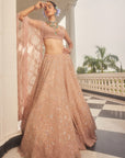 Pink SCARLET Embroidered Lehenga