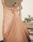 Pink SCARLET Embroidered Lehenga