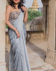 Grey Sari Gown