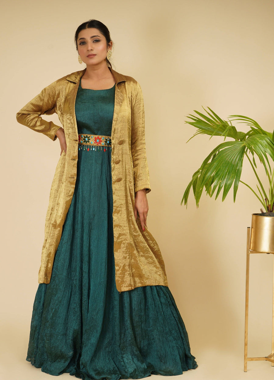 Azura Sequin Gown | Green + Gold | Baltic Born