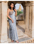 Grey Sari Gown - WaliaJones