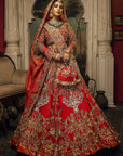 Naina De Akhay - Vermilion Red Lehenga Set - WaliaJones