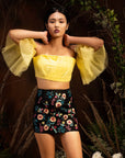 Raw Silk Skirt with Tulle Top - WaliaJones