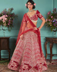 Red Lehenga Set with Elephant Elements