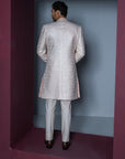 Majestic Floral Open Sherwani Set