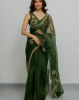 Heeran Silk Organza Saree Set