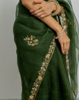 Heeran Silk Organza Saree Set