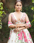 Ivory Hand Painted Lehenga Set