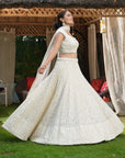 Ivory Embroidered Lehenga Set