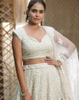 Ivory Embroidered Lehenga Set