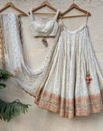 Gold Organza Saree - Waliajones