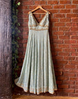 Dusty Blue Lucknowi Gown