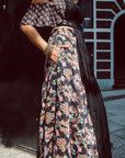 Black Frida Floral Skirt - WaliaJones