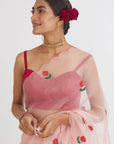 Blush Pink Gul Mehandi Saree - WaliaJones