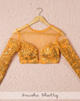 Fire Yellow Embroidered Lehenga Set - WaliaJones