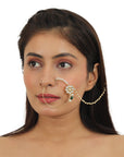 Floral Nose Ring with Pearls - WaliaJones
