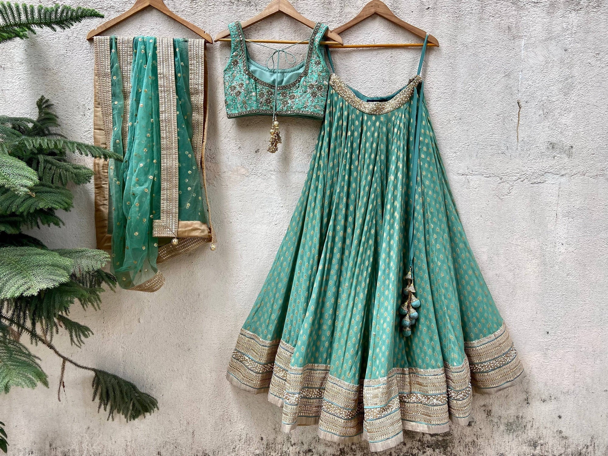 Lehenga Set-Jade