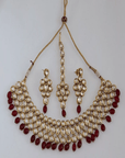 Kundan Beaded Necklace Set - WaliaJones