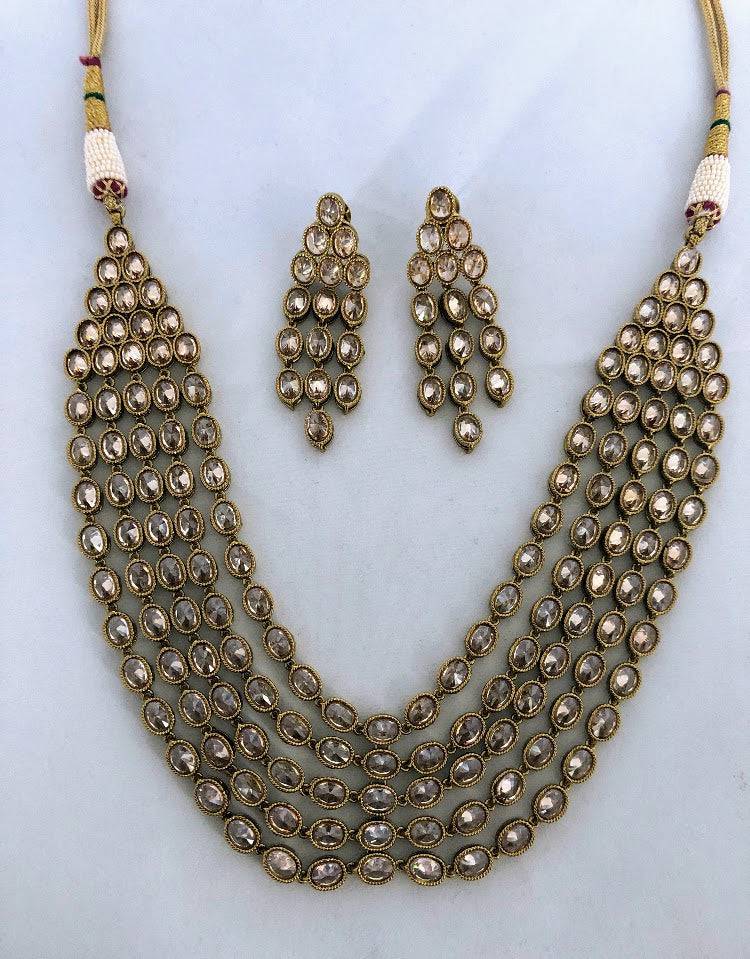 Laaj Earrings & Necklace Set - WaliaJones