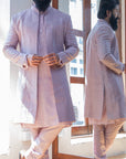 Mauve Jacket Style Sherwani Set - WaliaJones