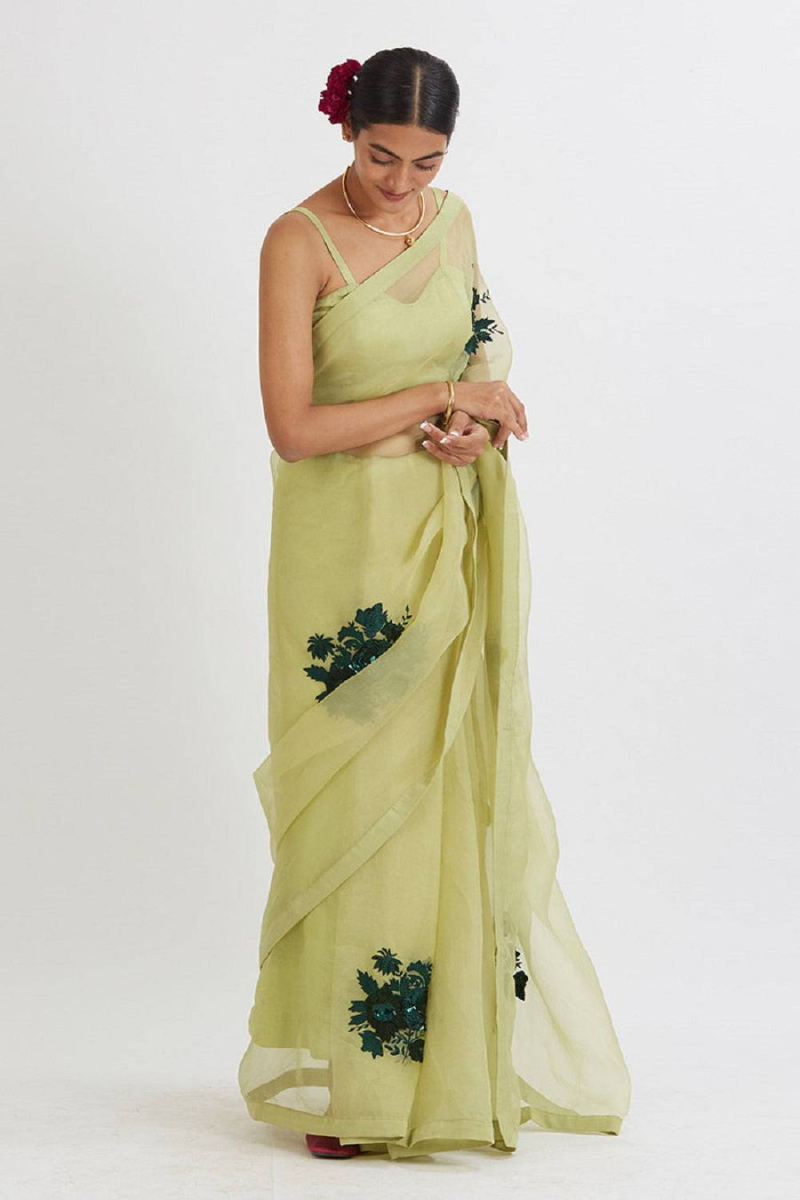 Mint Green Aradhana Saree - WaliaJones