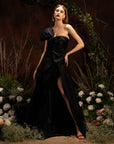 Silk Tafetta Black Gown - WaliaJones