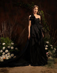 Silk Tafetta Black Gown - WaliaJones