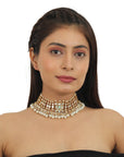 White Necklace Set with Stud Earrings - WaliaJones