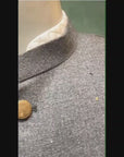 Four-Pocket Waistcoat with Ash Grey Wool Fabric